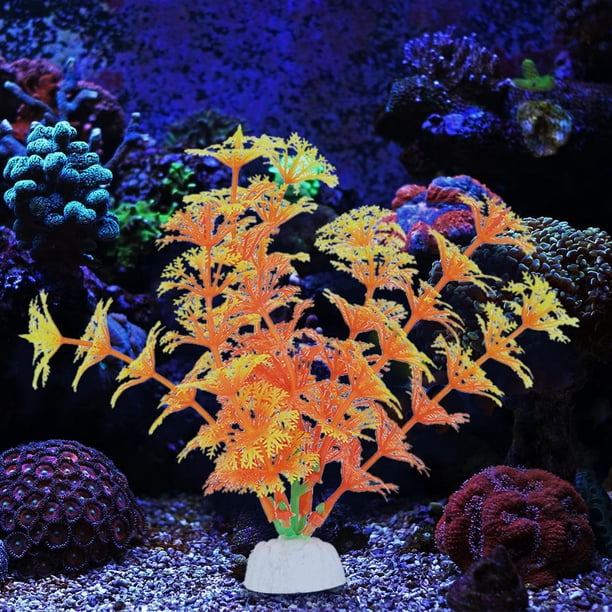 Plantas subacuáticas falsas Copo de nieve Simulación Plástico Agua Hierba Pecera Decoración Hugtrwg Para estrenar