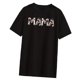 thumbnail image 5 of Camiseta de mujer de manga corta con cuello redondo y camiseta básica de gran tamaño Negro, 5 of 10