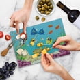 thumbnail image 5 of Underwater Cutting Board, Landscape Various Water Plants and Exotic Fishes Aquatic Print, Decorative Tempered Glass Cutting and Serving Board, Small Size, Multicolor, by Ambesonne, 5 of 5