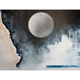 thumbnail image 2 of Orlov, Irena 32x26 Gold Ornate Wood Framed with Double Matting Museum Art Print Titled - Moon and Earth, 2 of 4