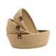 thumbnail image 3 of Juego de 3 cestas tejidas pequeñas y redondas, cestas de cuerda de algodón para almacenar juguetes para niños, cuenco nórdico para almacenar juguetes, Caqui, 3 of 8