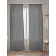 thumbnail image 5 of Dark Grey Linen Sheer Curtains 108 Inch Long 2 Panels, Farmhouse Pure Color Country Farm Light Filtering Rod Pocket Semi Sheer Curtains, Sheer Voile Drapes for Living Room Bedroom, 52"x108", 5 of 5