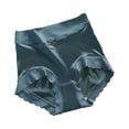 thumbnail image 2 of Women's French Retro Satin Panties Pearlescent Silky Ice Silk Quick Dry Lingerie Elegant Briefs Blue 2XL, 2 of 3