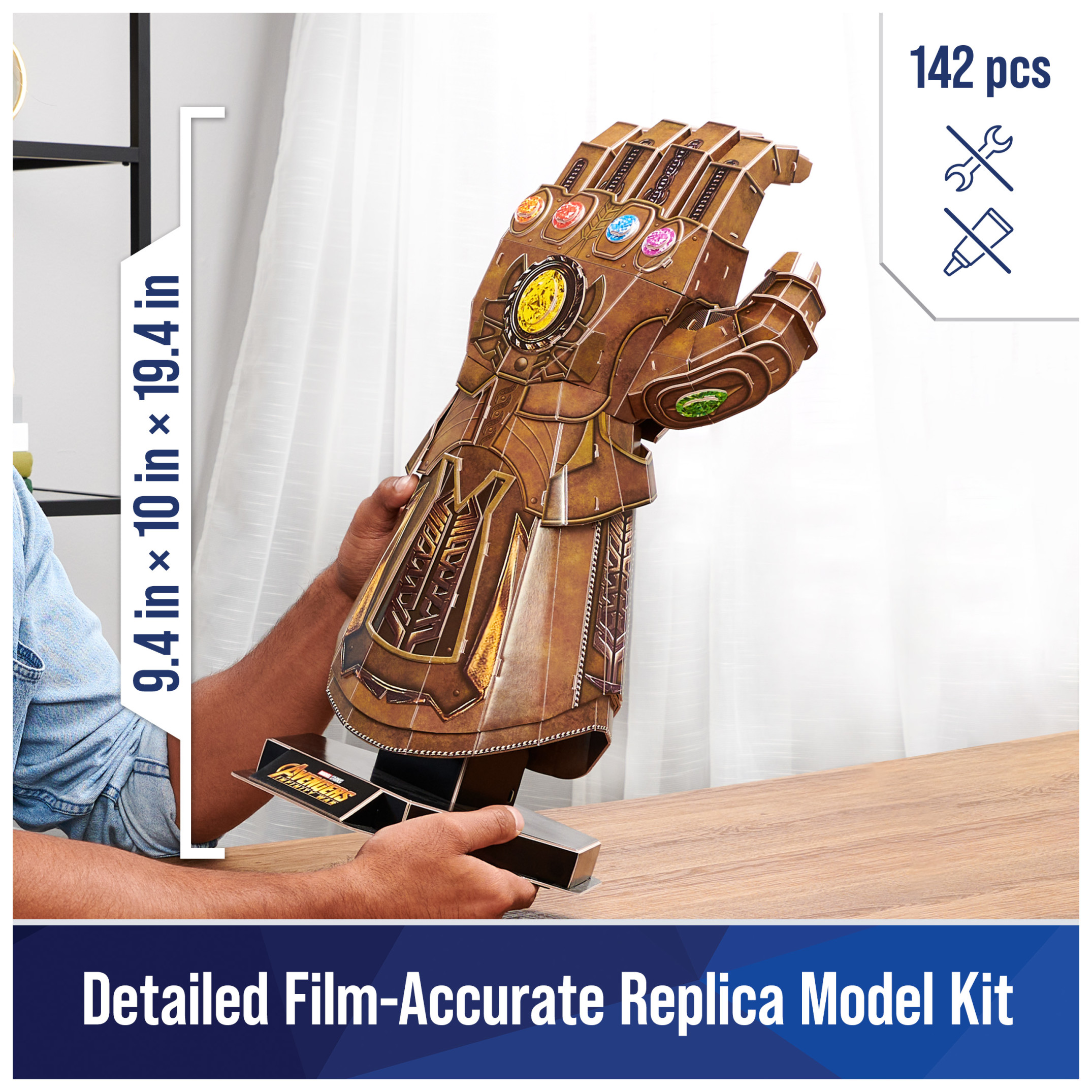 Puzzle 3D 4D BUILD Marteau De Thor Marvel - 87 Pièces, Maquette à Assembler Sans Colle, Pour Adulte Et Enfant 12+