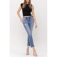 thumbnail image 5 of Flying Monkey - High Rise Slim Straight Jeans with Distressed Raw Hem (27" Inseam) - F5160, 5 of 9