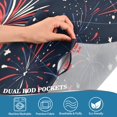 thumbnail image 3 of Yayeee Kitchen Curtains Tier Pair Light Filtering 27"x24" Rod Pocket Short Cafe Window Panel, Red and White Fireworks Pattern, 3 of 7