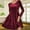 Red, variant on Velvet Dresses for Women 2025 Casual Long Sleeve Wedding Guest Dresses Fashion Solid Color Holiday Party Fall Winter Clothes Green XL