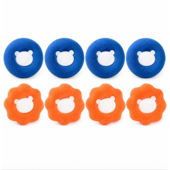 8 Pack Pet Hair Remover Balls, Laundry Dryer Aid Balls for Clothes and Pet Bedding, TIKA