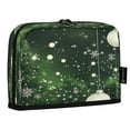 thumbnail image 2 of Standing Pencil Case with Base Large Capacity Stationery Pouch Pen Bag with Zipper for Women Men Christmas Elements Green Background, 2 of 7