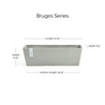 thumbnail image 2 of Ecopots Bruges Durable Modern Rectangular Indoor/Outdoor Recycled Based Composite Flower Pot Planter, White Grey, 21.5", 2 of 4