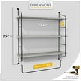 thumbnail image 2 of Sorbus 3-Tier Floating Bathroom Shelves for Wall - Wood Wall Storage for Towels, Over the Toilet Storage Cabinet, Gaming Floating Shelves, Bathroom Accessories, and Home Decor (Gray), 2 of 6