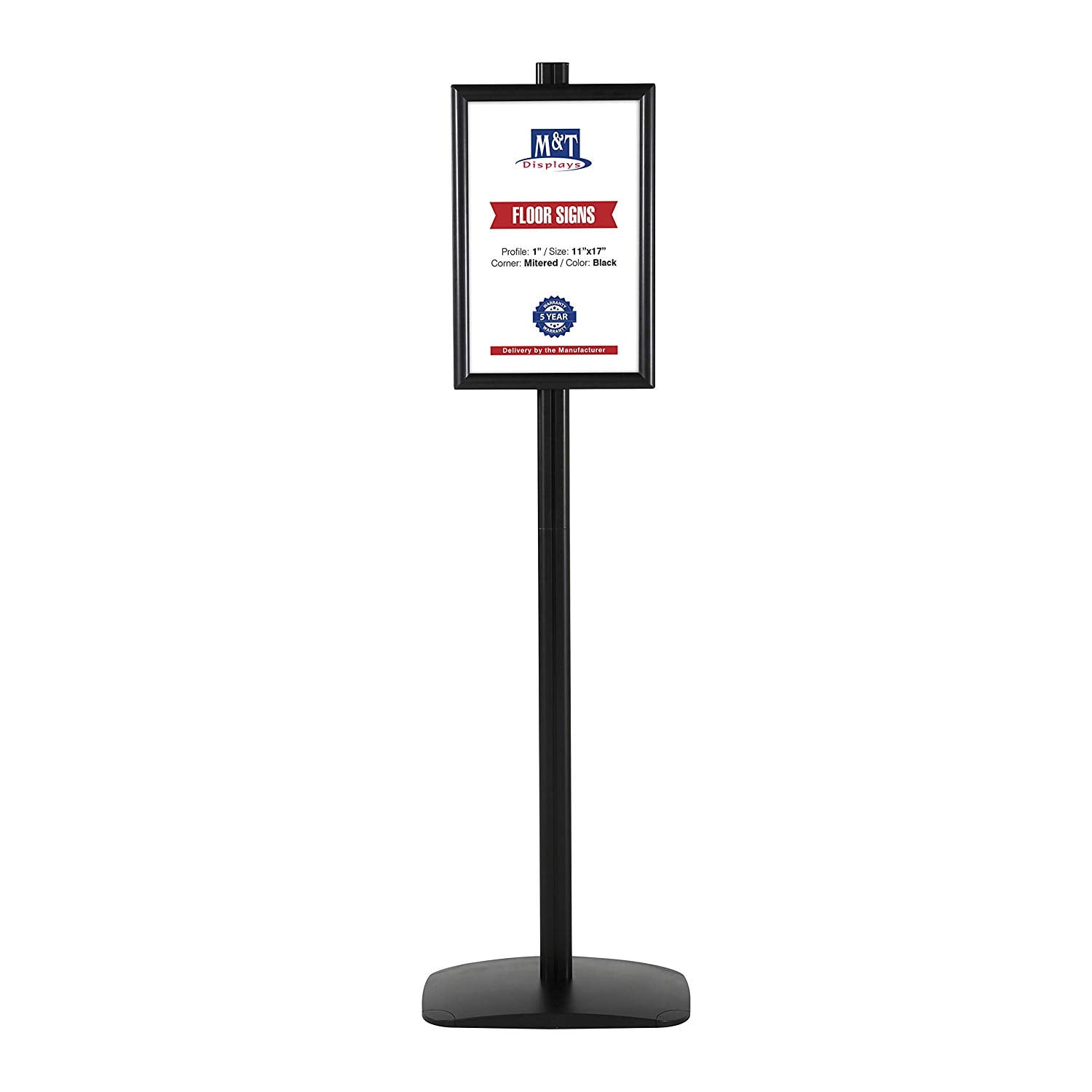 M&T Displays Free Standing Advertising Display Stand with 1 x (11x17