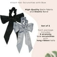thumbnail image 3 of Kitsch Satin Hair Scrunchie, Black, 1 (1 Pack), 3 of 8