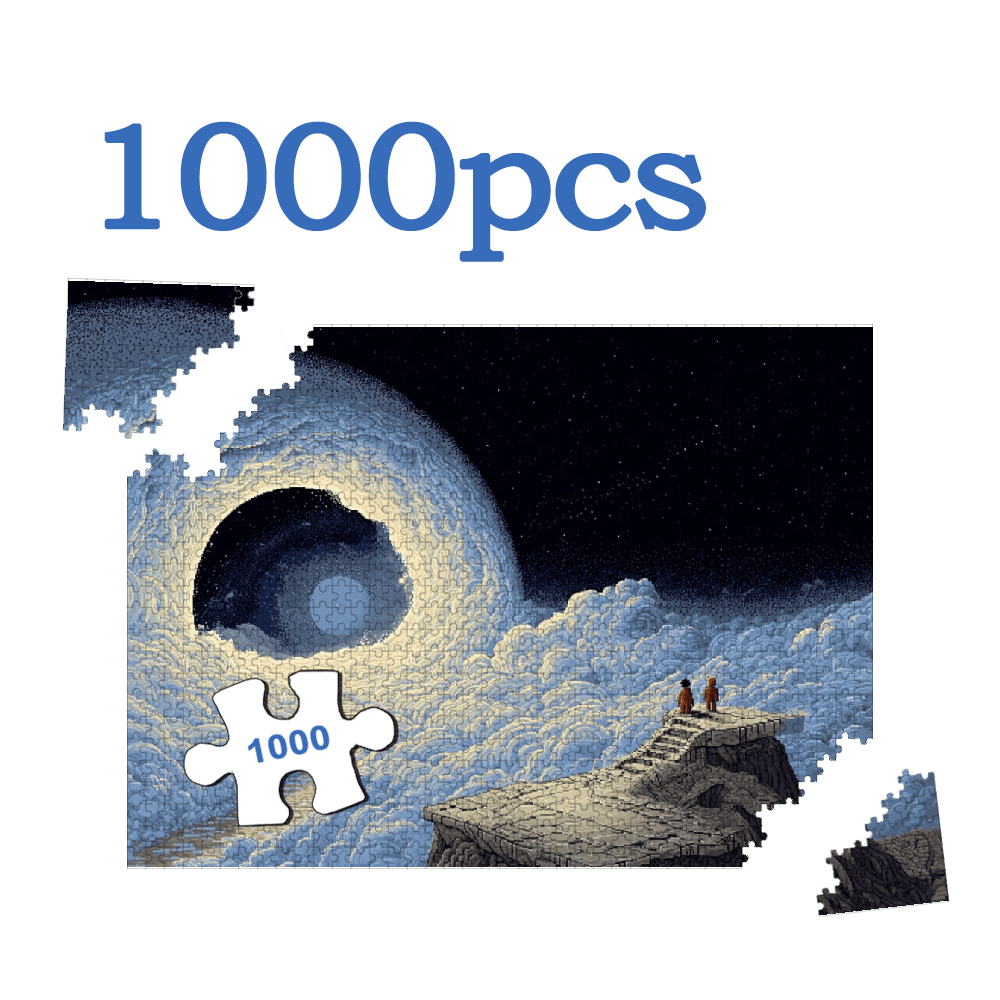 A Box of (1000pcs) Puzzles, with dreame scence Design, Challenging, Suitable, Family Entertainment. 29.4*19.6 in