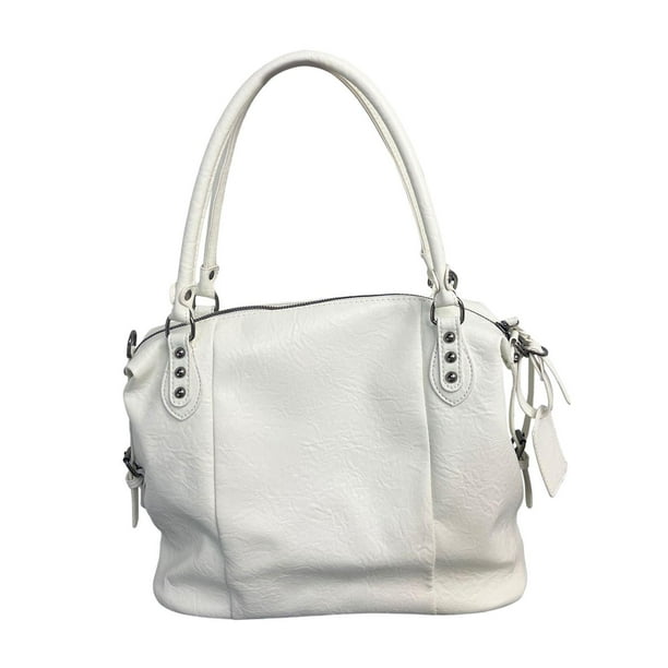 Bolso de mano de piel sintética para mujer, moderno bolso de hombro para citas, trabajo y desplazamientos