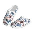 thumbnail image 2 of Rateoe Retro Butterfly Print Women's Men's Cotton Knit Slippers Lightweight Memory Foam Indoor House Shoes with Anti-Skid Sole-39/40, 2 of 7