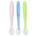 thumbnail image 3 of Eujgoov Cucharas para bebés cucharas de entrenamiento para bebés aptas para las encías de primera etapa de autoconsumo de silicona suave, 3 of 8