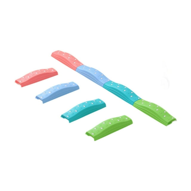 TISHITA Kids Balance Beams Obstacle Course Gym Toy Indoor and Outdoor Balance Blocks 4Pcs Colorful