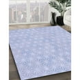 thumbnail image 3 of Ahgly Company Machine Washable Indoor Rectangle Transitional Heavenly Blue Area Rugs, 3' x 5', 3 of 7