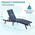 thumbnail image 4 of AECOJOY Outdoor Lounge Chair with Adjustable Positions, Aluminum Chaise Lounge Outdoor for Pool, Garden, Beach, Navy, 4 of 7