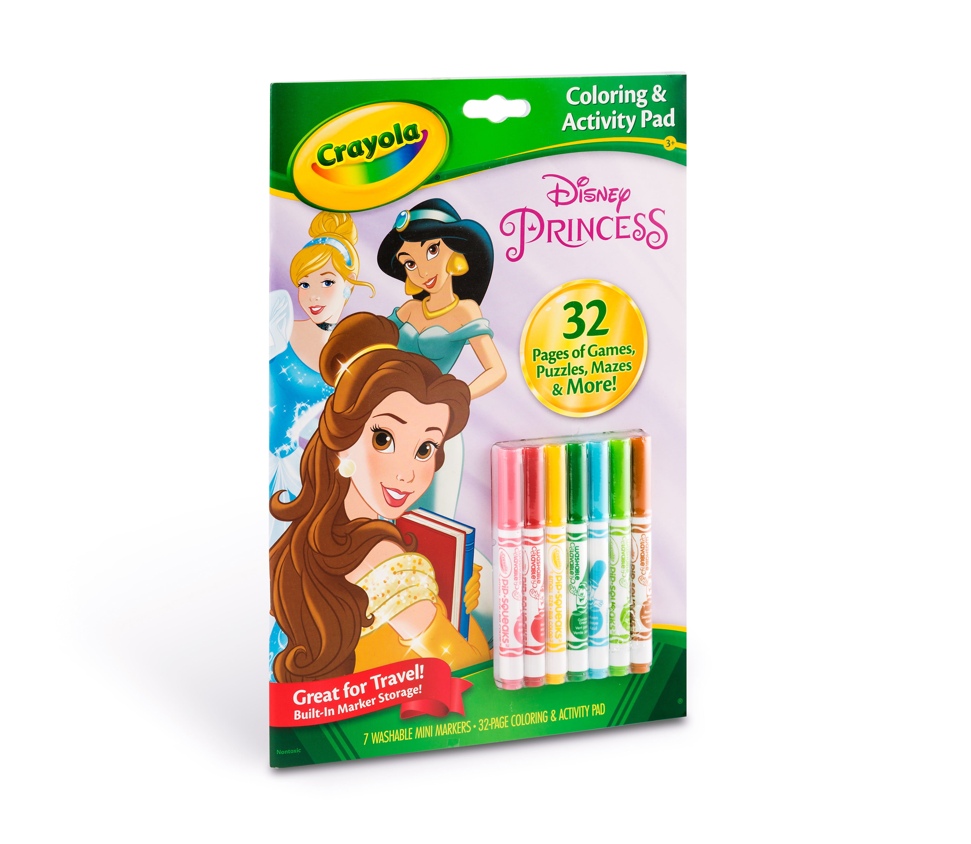 5pc Set Disney Princess Coloring Book Crayons Markers Colored