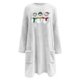 thumbnail image 5 of BLTIBY 2024 Womens Christmas Sherpa Sweatshirts Oversized Fleece Fuzzy Faux Fur Fluffy Pullover Printed Outerwear with Pockets Winter Soft Loungwear White M, 5 of 5