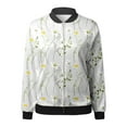 thumbnail image 5 of XMHJSMD Women Trendy Casual Zip Up Floral Print Coat Outerwear Lightweight Long Sleeve Fall Workout Running Jacket(Gray,Xxl), 5 of 5