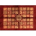 thumbnail image 1 of Ahgly Company Indoor Rectangle Abstract Orange Modern Area Rugs, 7' x 9', 1 of 4