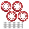 thumbnail image 1 of RC Wheel Rim Ring, Wear Resistant 4pcs Reusable Perfect Match 1.9 Beadlock Rings  For 1/10 RC Car Red, 1 of 8