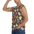 thumbnail image 3 of Lsque Milk Tea Print Men's Cotton Blend Sleeveless Muscle Shirts (S-3XL)- Moisture Wicking, Odor Protection, UPF 30+,Small, 3 of 8