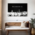 thumbnail image 3 of Elephant Stock Washington Dc Skyline Bw Wall Art - Horizontal Canvas Wall Art - Living Room Wall Decor - City Canvas - Black And Gray Decor - 45" x 30", 3 of 8