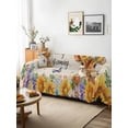 thumbnail image 3 of Spring Cow Couch Cover for Dogs, Summer Sunflower Botanical Rustic Washable Sofa Covers Slipcover for Pets Dogs Futon Cover, Couch Recliner Covers, Oversized Chair Slipcover 71"x91", 3 of 9