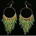 thumbnail image 2 of Mi Amore Drop-Dangle-Earrings Green/Gold-Tone, 2 of 5