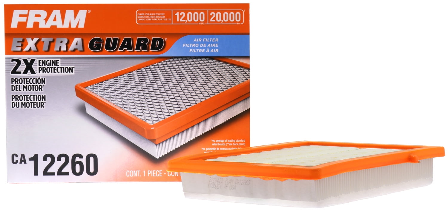 FRAM CA12260 Engine Air Filter, Rectangular, Replacement Filter for 2018-2024 Chevrolet Equinox