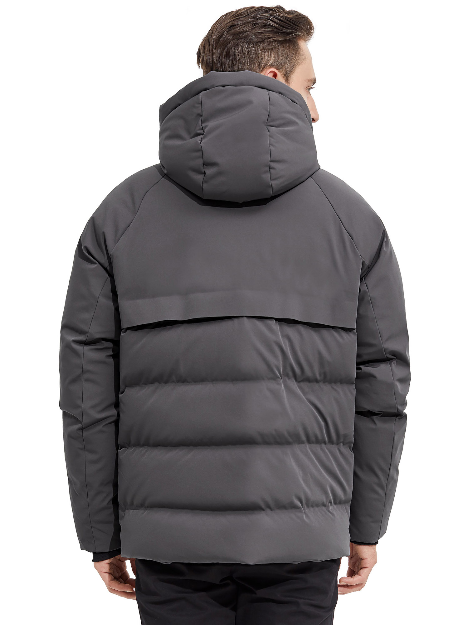 Orolay Men's Winter Down Jacket with Adjustable Drawstring Hood Ribbed Cuff - image 3 of 5