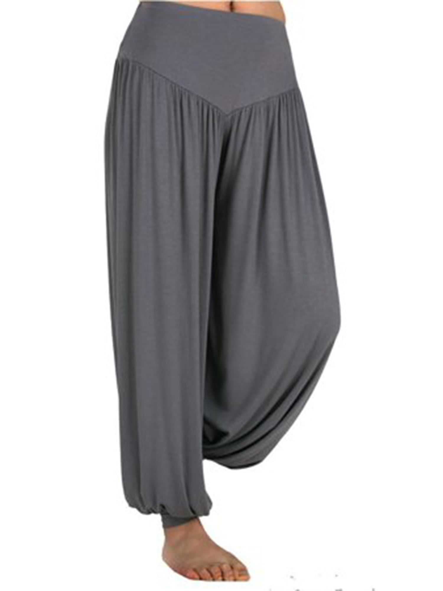 Women Harem Baggy Wide Leg Casual Solid Pants Yoga Trousers Over Plus  size