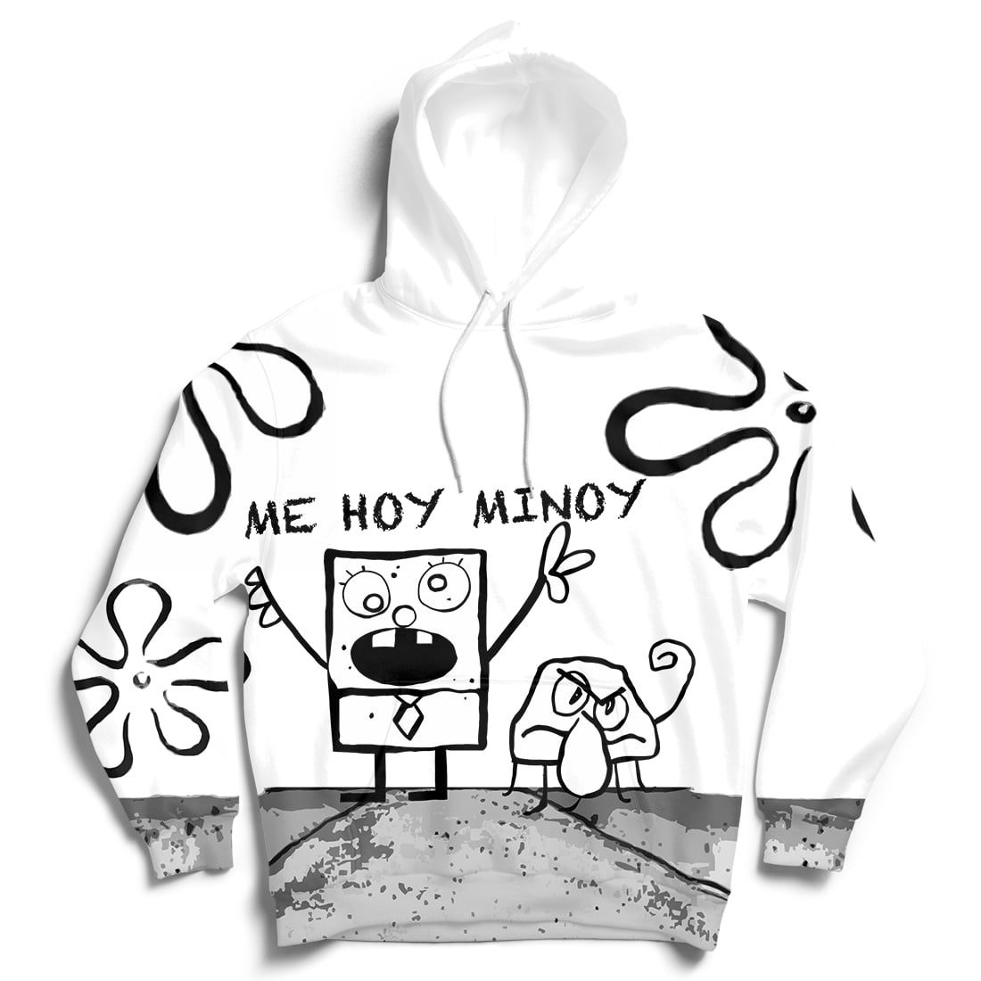 Doodle Music with Headphones Stylish 3D-Printed Mens Pullover Hoodie Casual Hooded Long-Sleeved Sweatshirt with Pockets