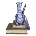 thumbnail image 2 of Amy Brown Purple Crater Moon Bookworm Dragon Sitting On Stack Of Books Figurine, 2 of 9