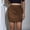 Brown, variant on Lolmot Faux Suede Womens Mini Skirts Fall Fashion Ruched Wrap Pencil Skirt High Waist Bodycon Skirts Western Y2K Business Outfits