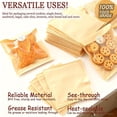 thumbnail image 3 of 7.1x7.8 Inch Paper Bakery Bagel Bags with Window,100 Pack Cookie Packaging Bags with Seal, Heat Sealable Grease Resistant To Go Single Cookie Bagsfor Treat, Donut, Cake Slice, Scone, Brownie, 3 of 7