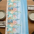 thumbnail image 5 of Table Runners 108 Inches Long Dress Scarves, Summer Nautical Farmhouse Coffee/Dining/Kitchen Table Runner for Living Room, Coastal Beach Starfish Coral Shell Blue 13x108 Inch, 5 of 9