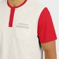thumbnail image 6 of Men's Darius Rucker Collection by Fanatics Cream/Scarlet Ohio State Buckeyes Henley Color Block Slub T-Shirt, 6 of 6