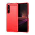thumbnail image 3 of Funda de silicona cepillada para Sony Xperia 1 Xperia 10 III Lite, funda de fibra de carbono para Sony Xperia 5 Xperia1 J8110 J8170 J9110, 3 of 5