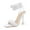 White, variant on OAVQHLG3B Women's Shoes Casual Bohemian Fashion Lace-up Stilettos Peep Toe Sexy Ankle Strap Sandals