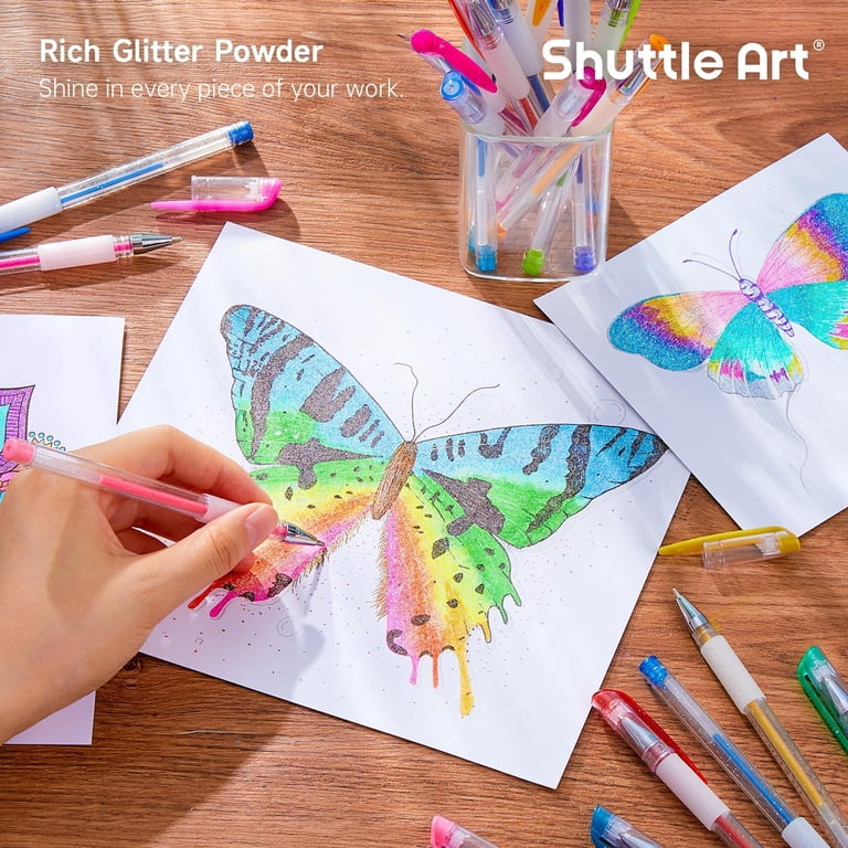 Shuttle Art Glitter Gel Pens, 80 Colors with Refills photo 3