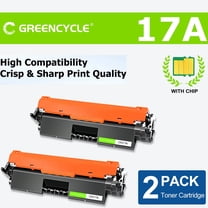 greencycle CF217A Toner Cartridge Replacement Compatible for HP 17A Black Toner Cartridge Laserjet Pro MFP M130a M130fn M130fw M130nw M102a M102w Printer Ink Cartridge (2PCS)
