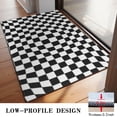 thumbnail image 3 of Black and White Checkered Pattern Door Rugs,Washable Non Slip Door Mats Indoor,Decorative Door Mats,Entry Mat Indoor for Entrance,Bedroom,Kitchen,Bathroom,20"x32", 3 of 6