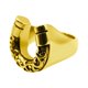 thumbnail image 1 of Stylish Western Themed Ring Handmade Cowboy Hat/Horseshoe Ring Gold Plated Copper Women Ring Fashion Accessory, 1 of 5