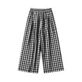 thumbnail image 6 of Palazzo Pants For Women High Waist Plaid Print Wide Leg Pants Casual Stretch Waistband Pants With Pockets Loose Fit For A Preppy Look Womens Pants, 6 of 6