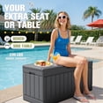 thumbnail image 2 of Homall 82 Gallon Outdoor Storage in Resin Deck Box Lockable Deck Box, Gray, 2 of 7